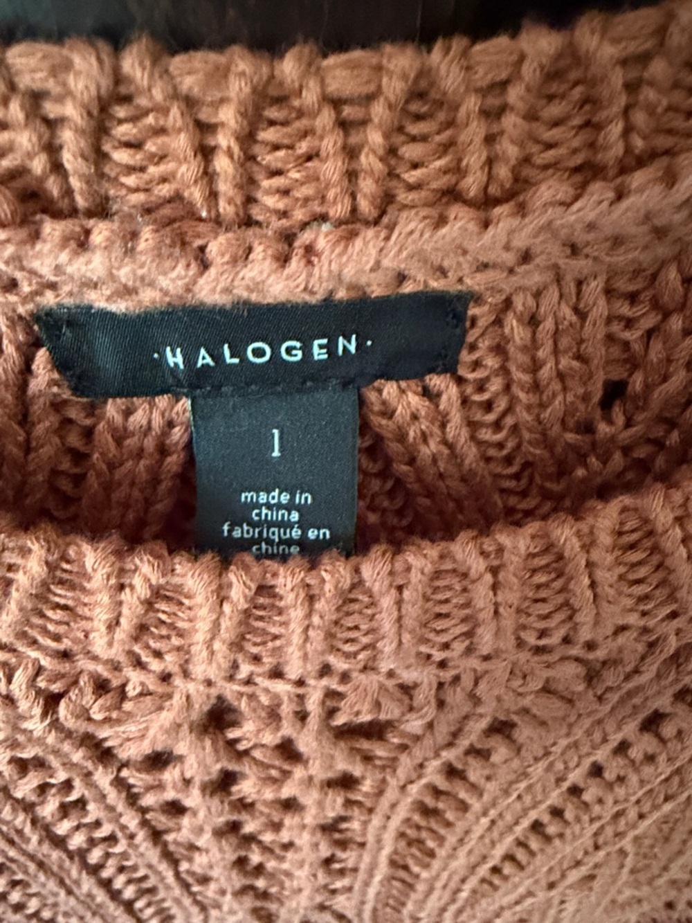 NWOT Halogen Baked Clay Open Stitched Sleeveless Sweater - Picture 2 of 4